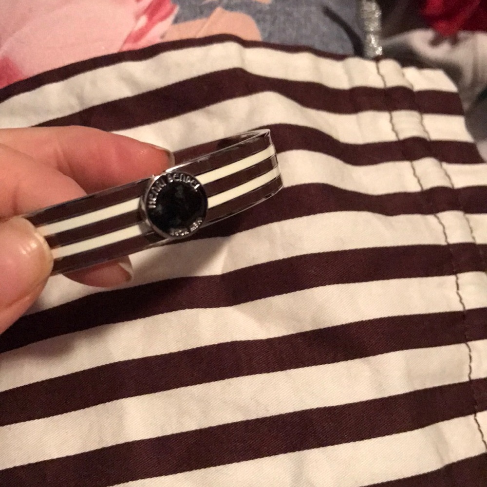 Henri Bendel brown and white bangle bracelet